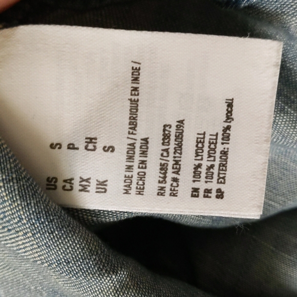 American Eagle Denim Lace Up Shirt Dress - Picture 12 of 13